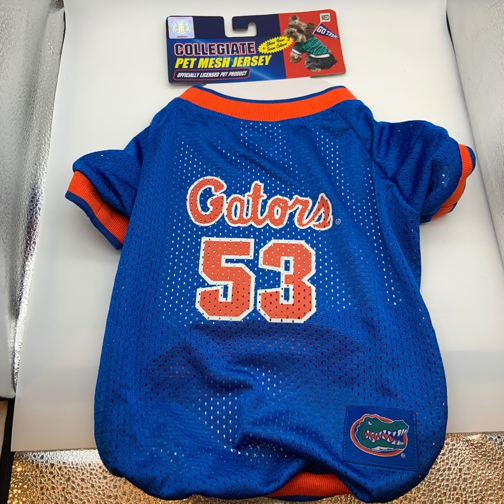 Pets First Florida Gators Collegiate Pet Mesh Jersey Gators #53 Size Medium